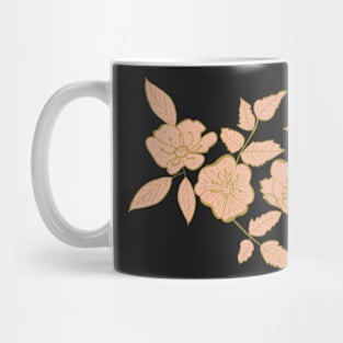 California Wild Rose Mustard and Pink Design Mug